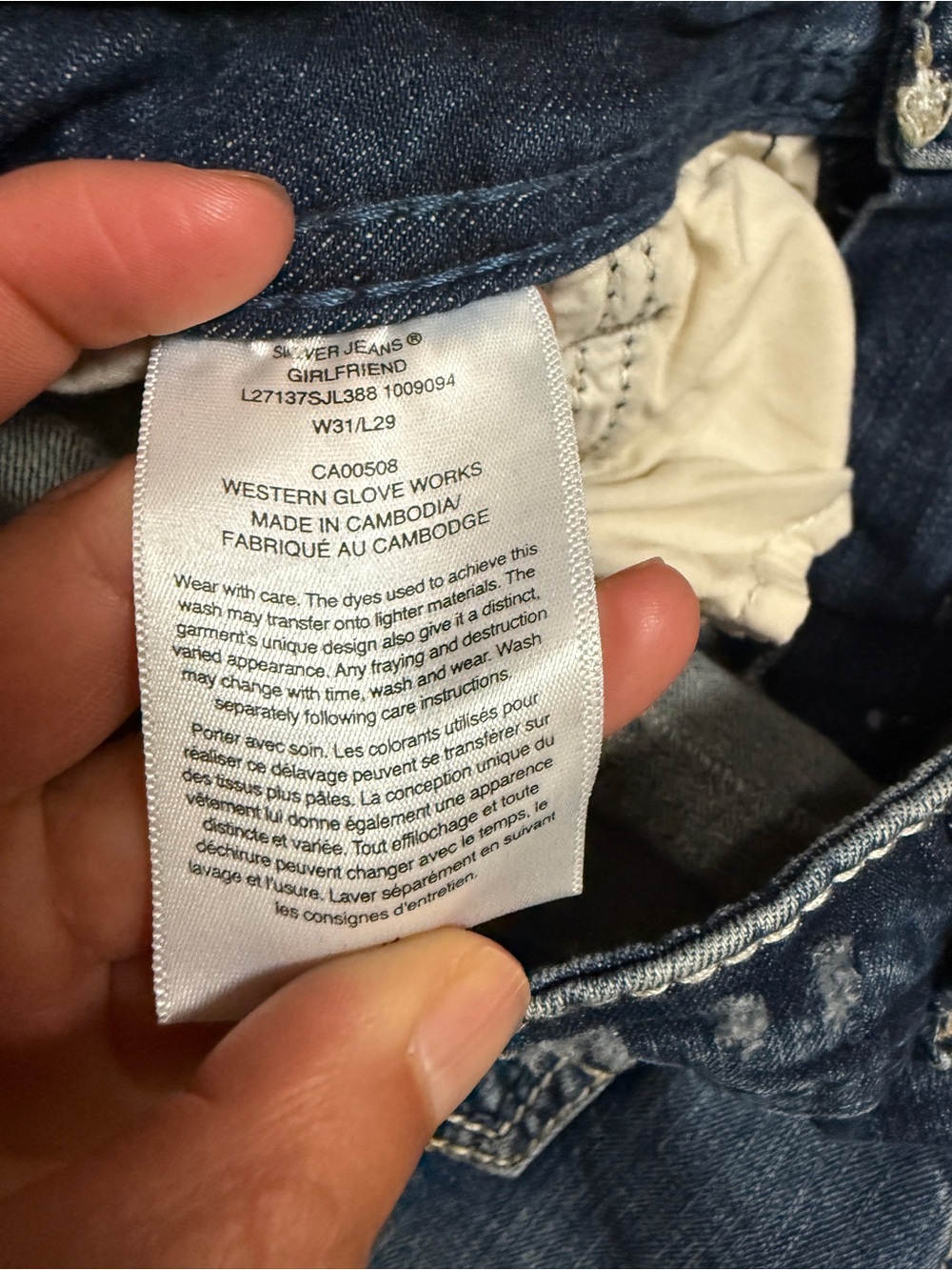 Silver Girlfriend Distressed Jeans Size 31 - Picture 9 of 9